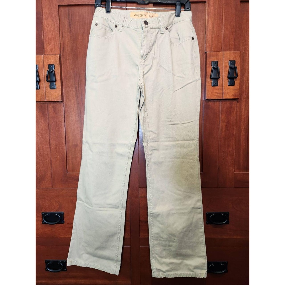 Eddie Bauer Khaki Boot Cut Jeans Regular Fit Pants Women's Size 6